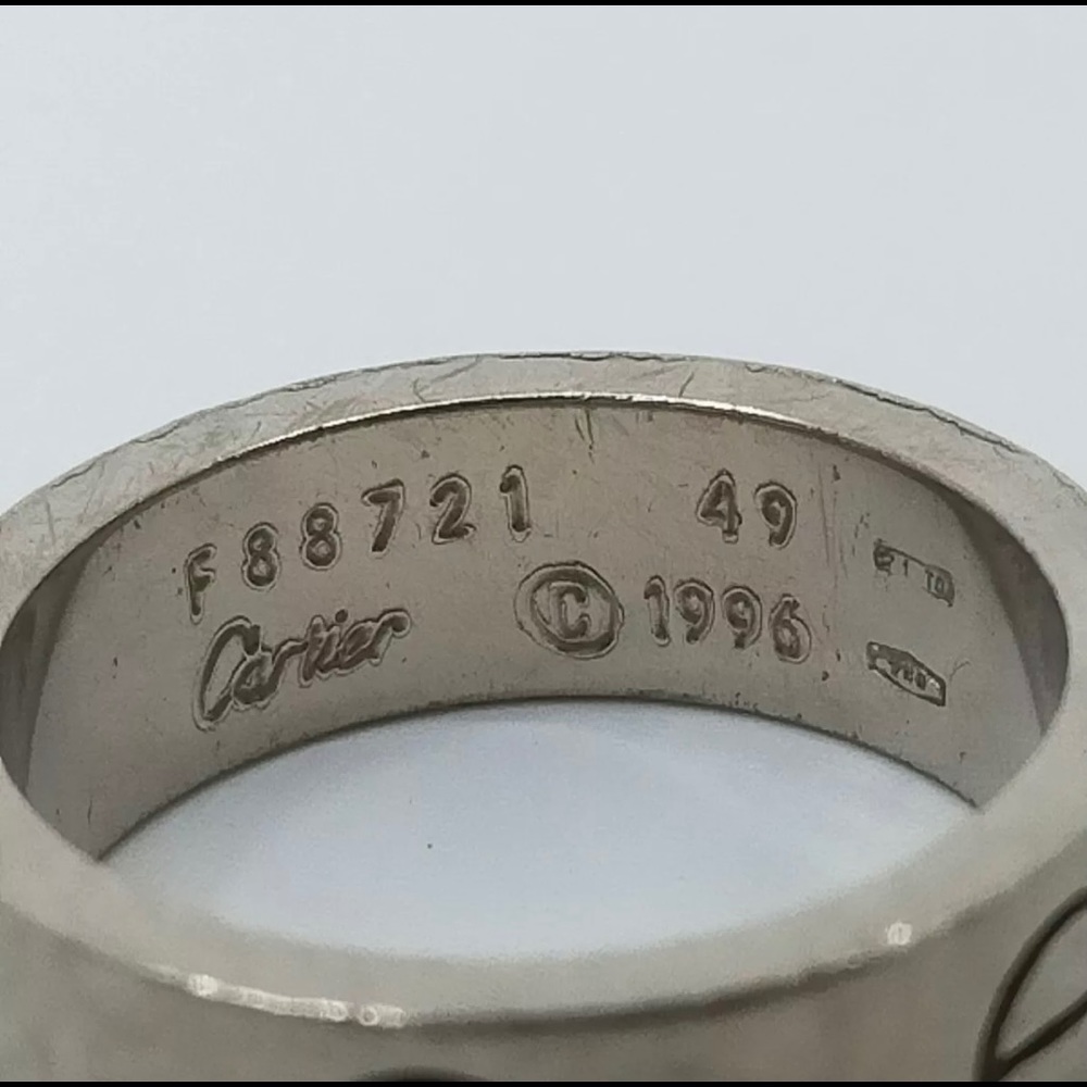 Cartier thick love band ring 18k white gold - Picture 11 of 15
